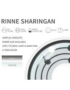 Lentes de Contacto Anime Rinnegan Blanco 2