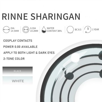 ⭐ Lentes de Contacto Anime Byaku-Sharingan Itachi White Crazy