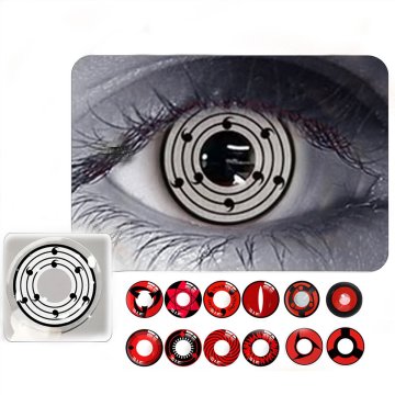 ⭐ Lentes de Contacto Anime Byaku-Sharingan Itachi White Crazy