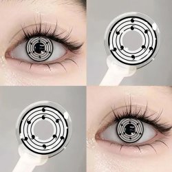⭐ Lentes de Contacto Anime Byaku-Sharingan Itachi White Crazy