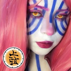 ⭐ Lentes de Contacto Blind FX Akasa de Demon Slayer Bloquea Visión