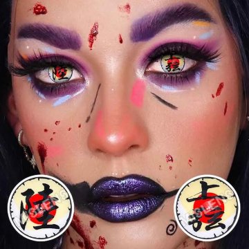 ⭐ Lentes de Contacto Blind FX Daki de Demon Slayer Bloquea Visión