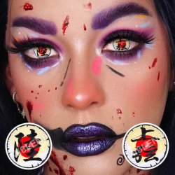 ⭐ Lentes de Contacto Blind FX Daki de Demon Slayer Bloquea Visión