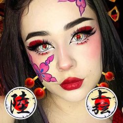⭐ Lentes de Contacto Blind FX Daki de Demon Slayer Bloquea Visión
