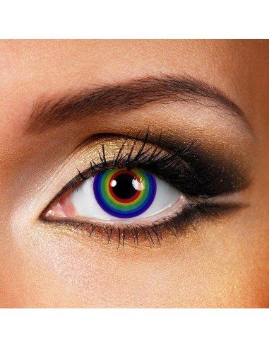 Lentes de Contacto Cosplay Unicornio Arcoiris Plano Kawaii
