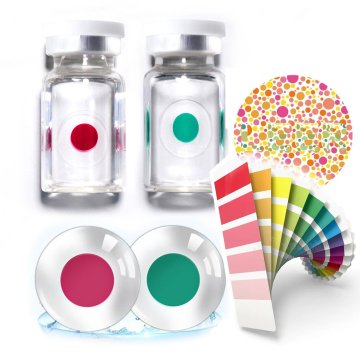 Lentes de contacto daltónicos defectos de visión de Color Rojo y verde