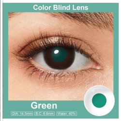 Lentes de contacto daltónicos defectos de visión de Color Rojo y verde