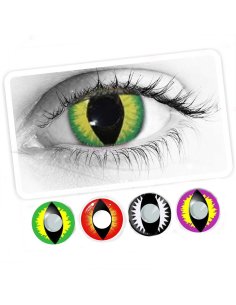 Lentes Halloween Dragon Creepers Verde de Pupila Vertical 2
