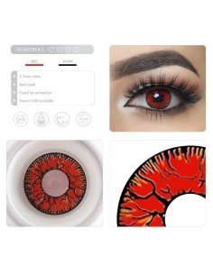 ⭐ Lentes de Contacto Crazy Hornet FX Halloween Rojo 2