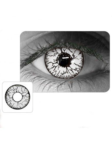 ⭐ Lentes de Contacto Crazy Hornet FX Halloween Blanco