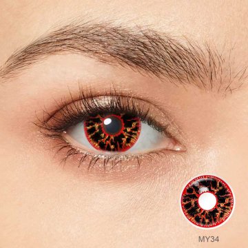 ⭐Lentes de Contacto Crazy Hornet FX Halloween Negro