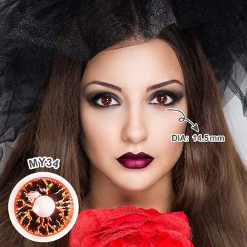 ⭐Lentes de Contacto Crazy Hornet FX Halloween Negro