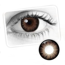 Lentes de Contacto Big Eyes Choco 14.5mm Borde Café Efecto Ojos Grandes