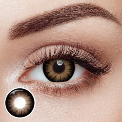Lentes de Contacto Big Eyes Choco 14.5mm Borde Café Efecto Ojos Grandes