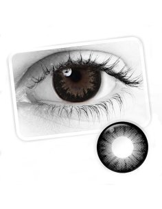 Lentes de Contacto Big Eyes Gris 14.5mm Borde Negro Efecto Ojos Grandes