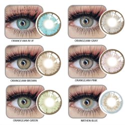 Lentes de Contacto Cosméticos Big Eyes Orange Jam Color
