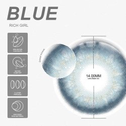 ⭐Lentes Cosméticos Cosméticos Rich Girl de Apariencia Natural