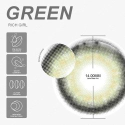⭐Lentes Cosméticos Cosméticos Rich Girl de Apariencia Natural