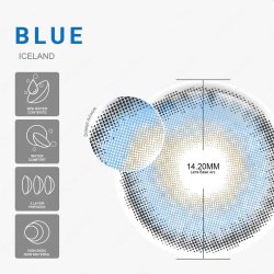⭐ Lentes Cosméticos Iceland Color Azul