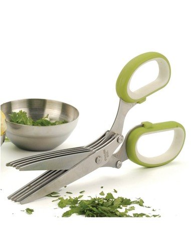 Tijeras para verduras, hierbas y vegetales pica cilantro, perejil, cuatro en una