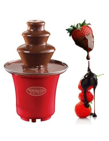 Mini Fuente de Chocolate Nostalgia 3 Niveles Fondue fresas y masmelos en fiestas