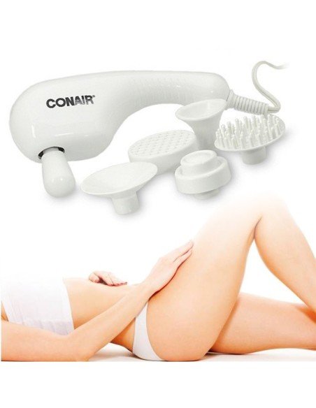 Masajeador de mano Conair con 4 acc. Relajador Facial Corporal Massager
