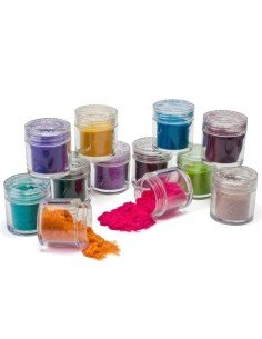 Kit de 12 tarrito de fibras de terciopelo para decoracion de Uñas