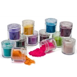 Kit de 12 tarrito de fibras de terciopelo para decoracion de Uñas
