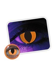 Lentes contacto UV Glow Crazy Neón Gato Naranja