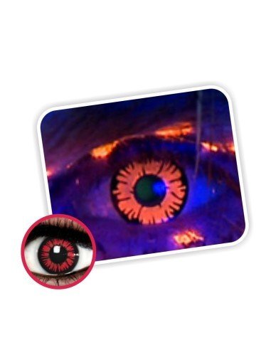 Lentes contacto UV Glow Crazy Neón Wolf Fire