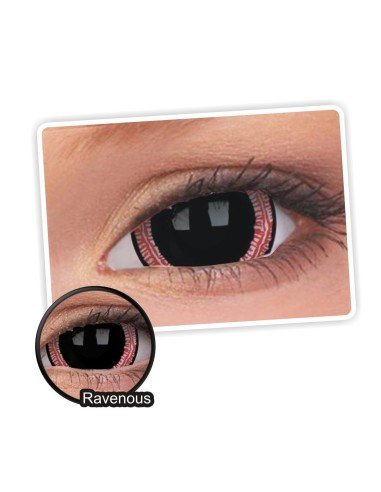 Lentes de contacto Mini Sclera Lens Locos Crazy, Ravenous, Lentes Halloween y Efectos de Cine Feroz