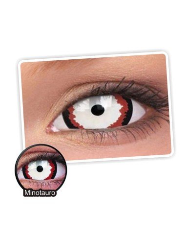 Lentes de contacto Mini Sclera Lens Crazy, Minotauro, Lentes Halloween y Efectos de Cine Minotauro