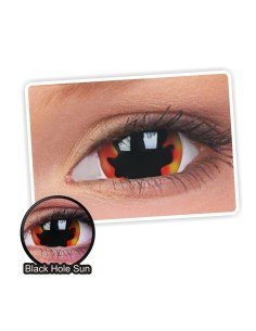 Lentes de contacto Mini Sclera Lens Crazy, Black Hole Sun, Lentes Halloween y Efectos de Cine Hueco Negro Solar
