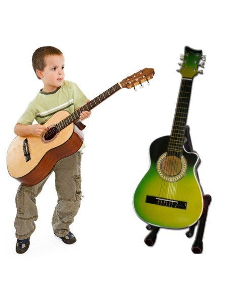 Guitarra Acustica para Niños y Niñas La Clasica Bucaramanga Boquete Color  Verde Pino