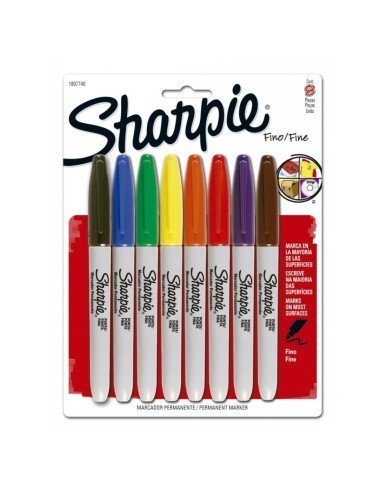Sharpie Punta Fina Marcador Permanente  (8 unidades)
