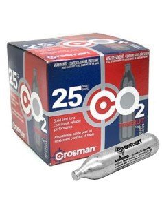 25 Pipetas de Aire Comprimido CO2 Crosman 12 Gr (paq x 25 unidades)