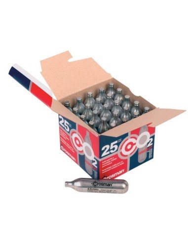 25 Pipetas de Aire Comprimido CO2 Crosman 12 Gr (paq x 25 unidades)