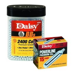 Combo AirSoft 2400 Balines Daisy 4.5mm + 15 Pipetas Daisy Co2 de 12gr
