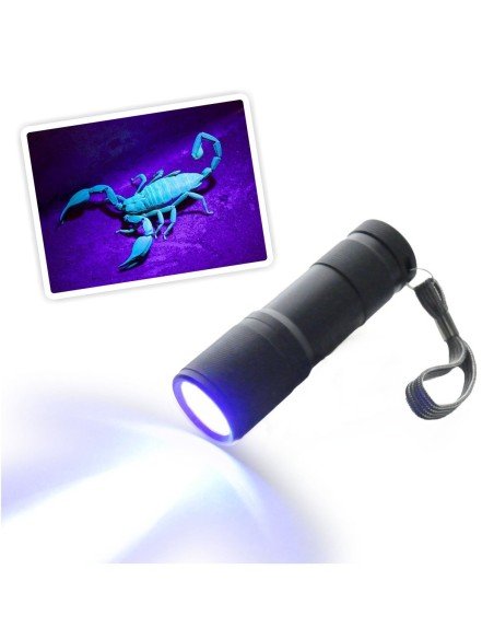 Linterna black Light UV Led UV UltraVioleta luz Negra probador de billetes