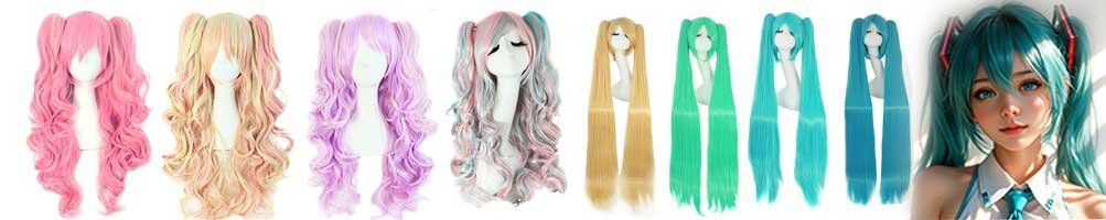 Pelucas Cosplay Miku | Coletas Largas Estilo Anime