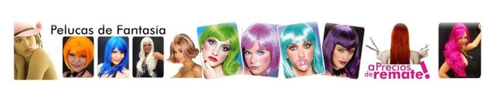 Pelucas de Fantasía en colores para fiestas hora loca Halloween !!