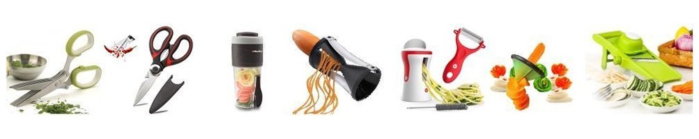 Ensaladas Divertidas | Spiral Slicer, Tijeras y Accesorios para Ensaladas