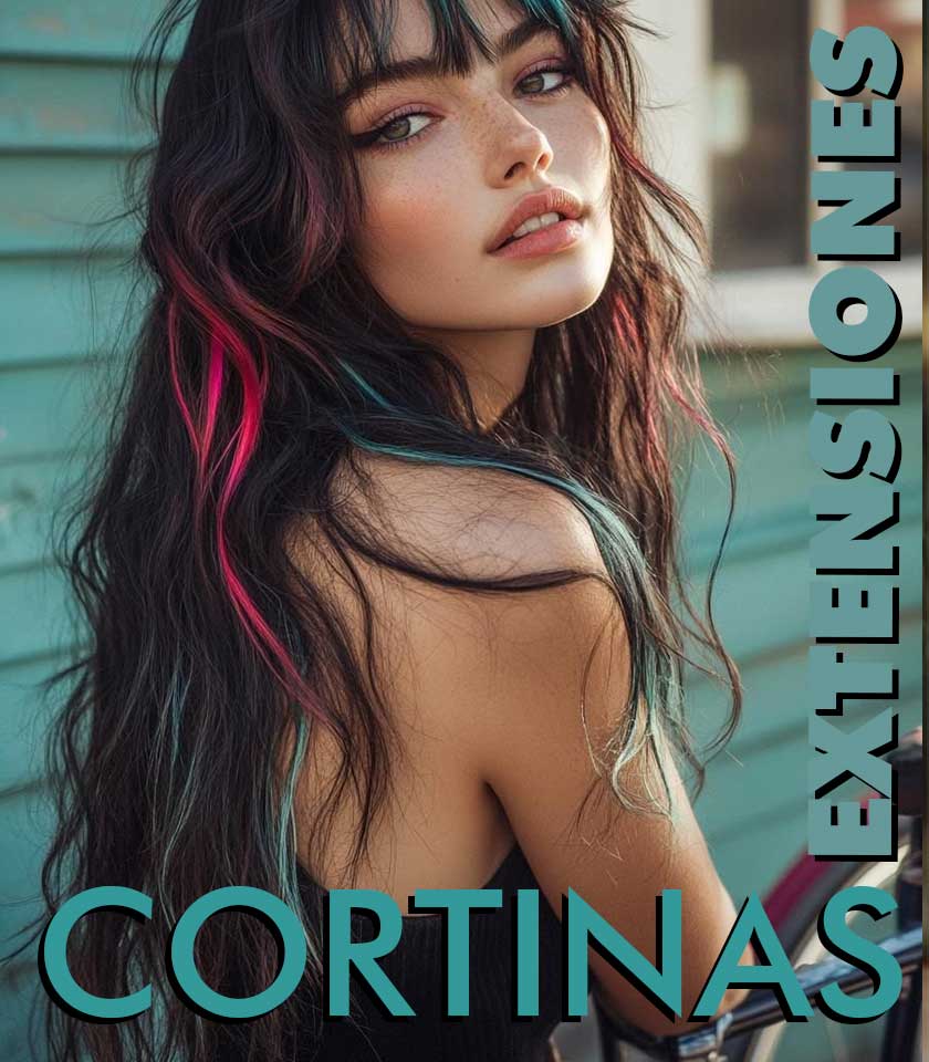 Externsiones de cabello y cortinas de fantas&iacute;a
